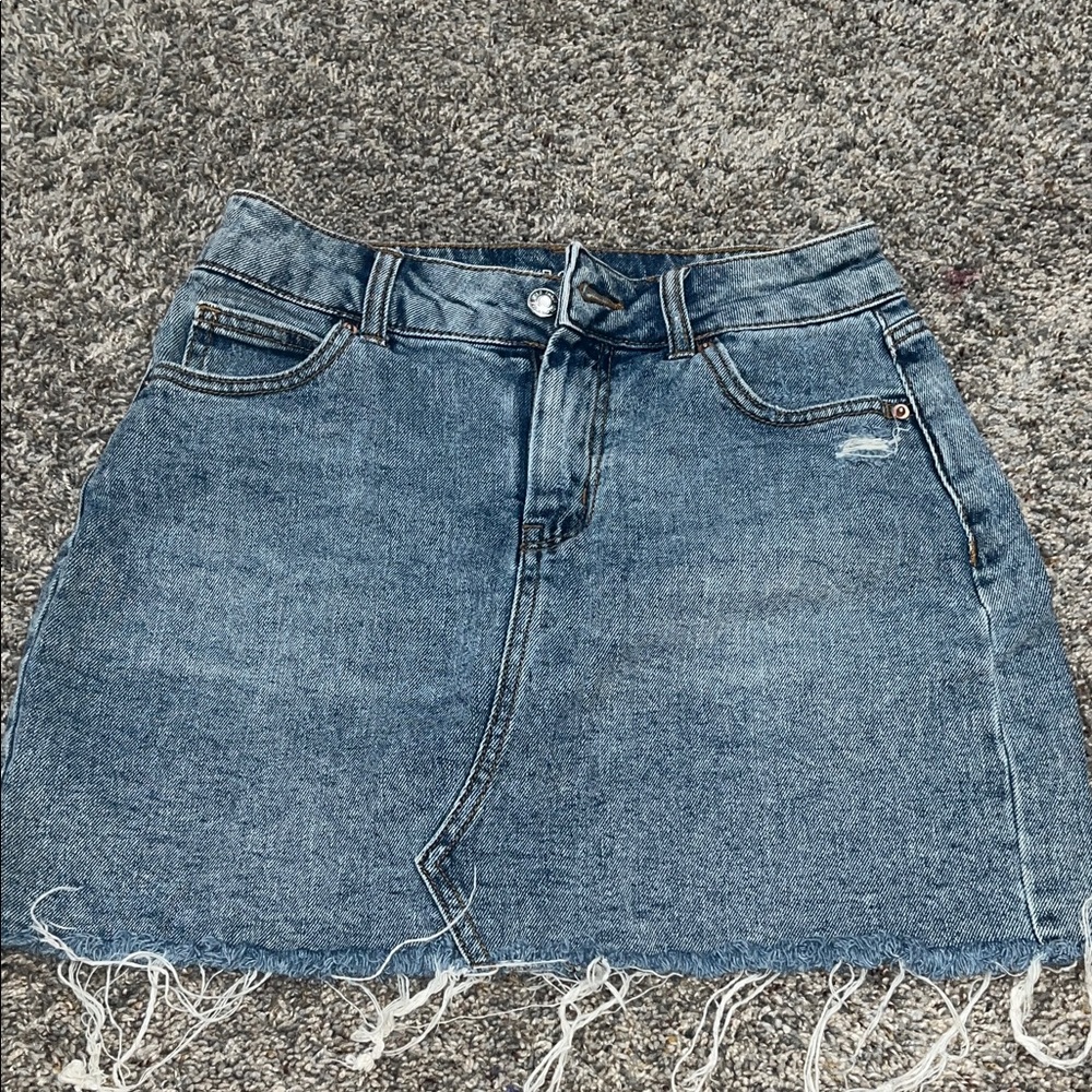 Wild Fable Distressed Denim Mini Skirt